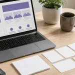 Web sitesi kapsam ve bütçe planlamasını temsil eden masaüstü düzeni