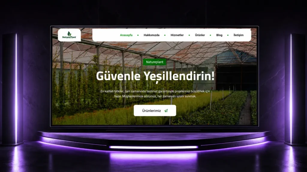 Nature Plant web sitesi tasarımı